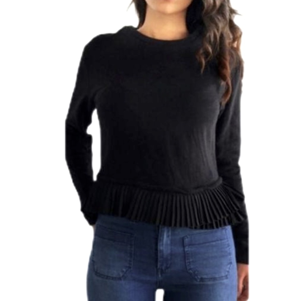 J. Crew pleated ruffle pullover